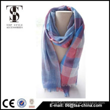 Latest Design Lovely girl 100% viscose lattice cute Scarf